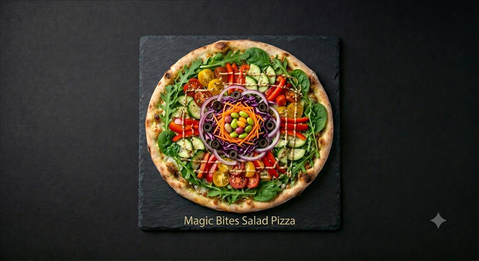 Garden-fresh pizza straight from the oven